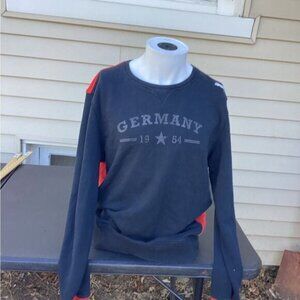 cowgirl argyle boho cozy grandpa dad Men puma pullover sz large sweater